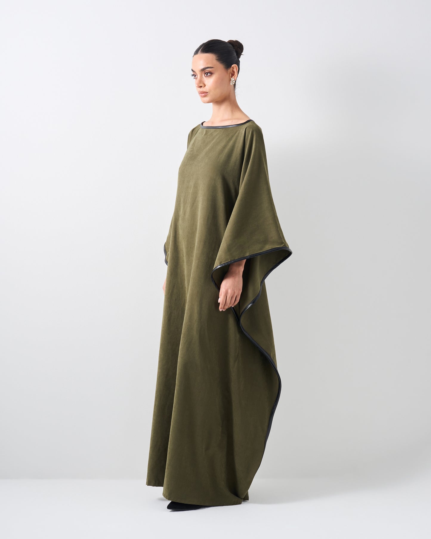 Olive Suede Cape - No Restock