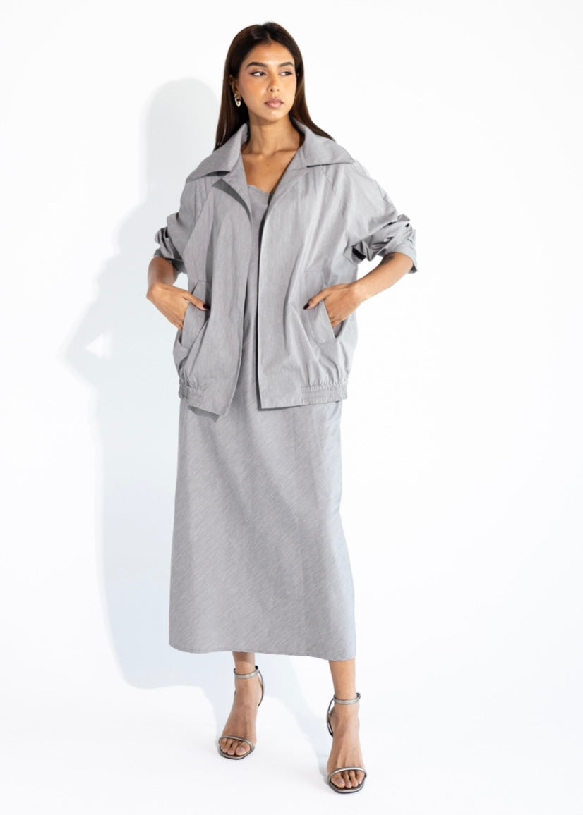 BOMBER SET / COOL GREY