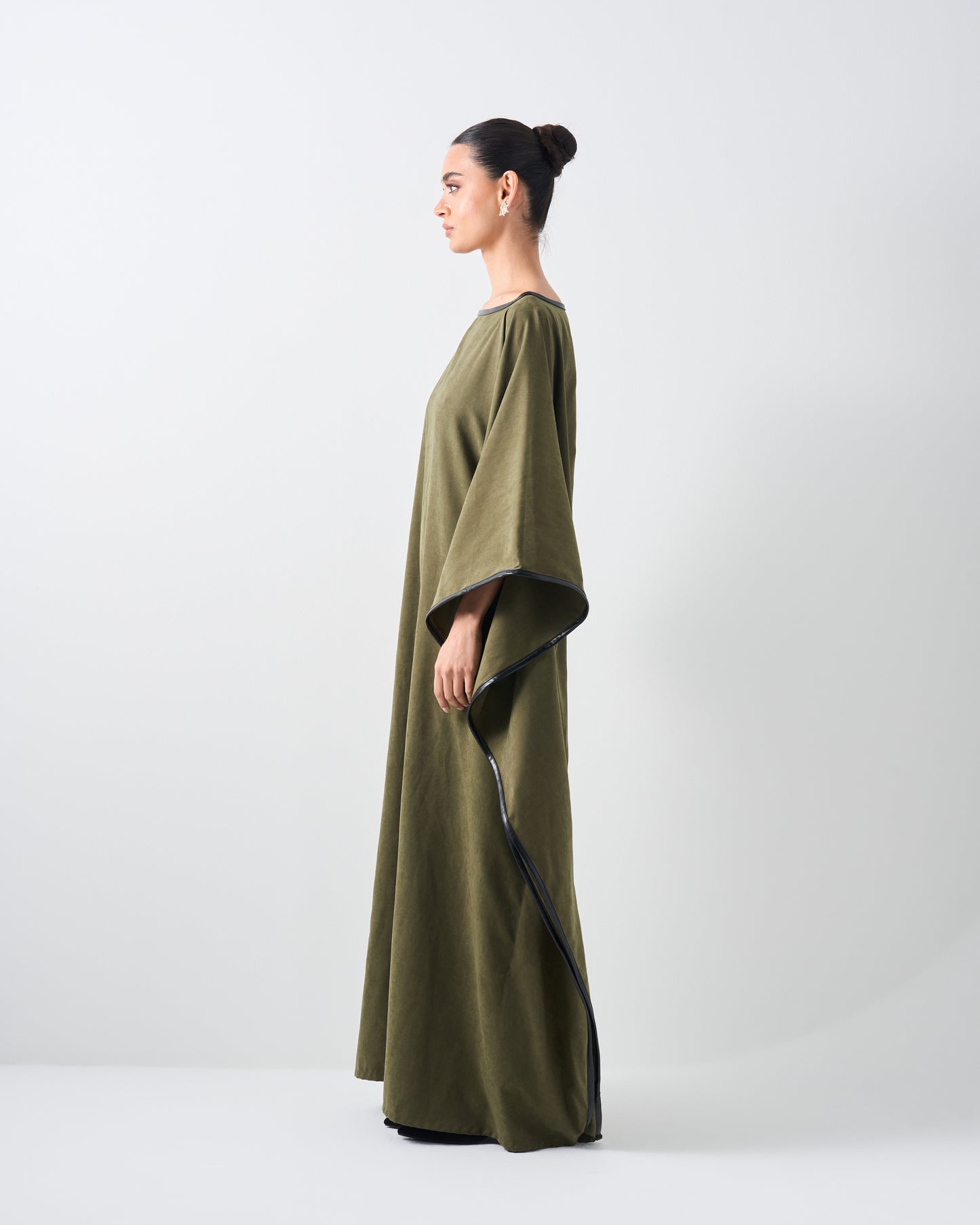 Olive Suede Cape - No Restock