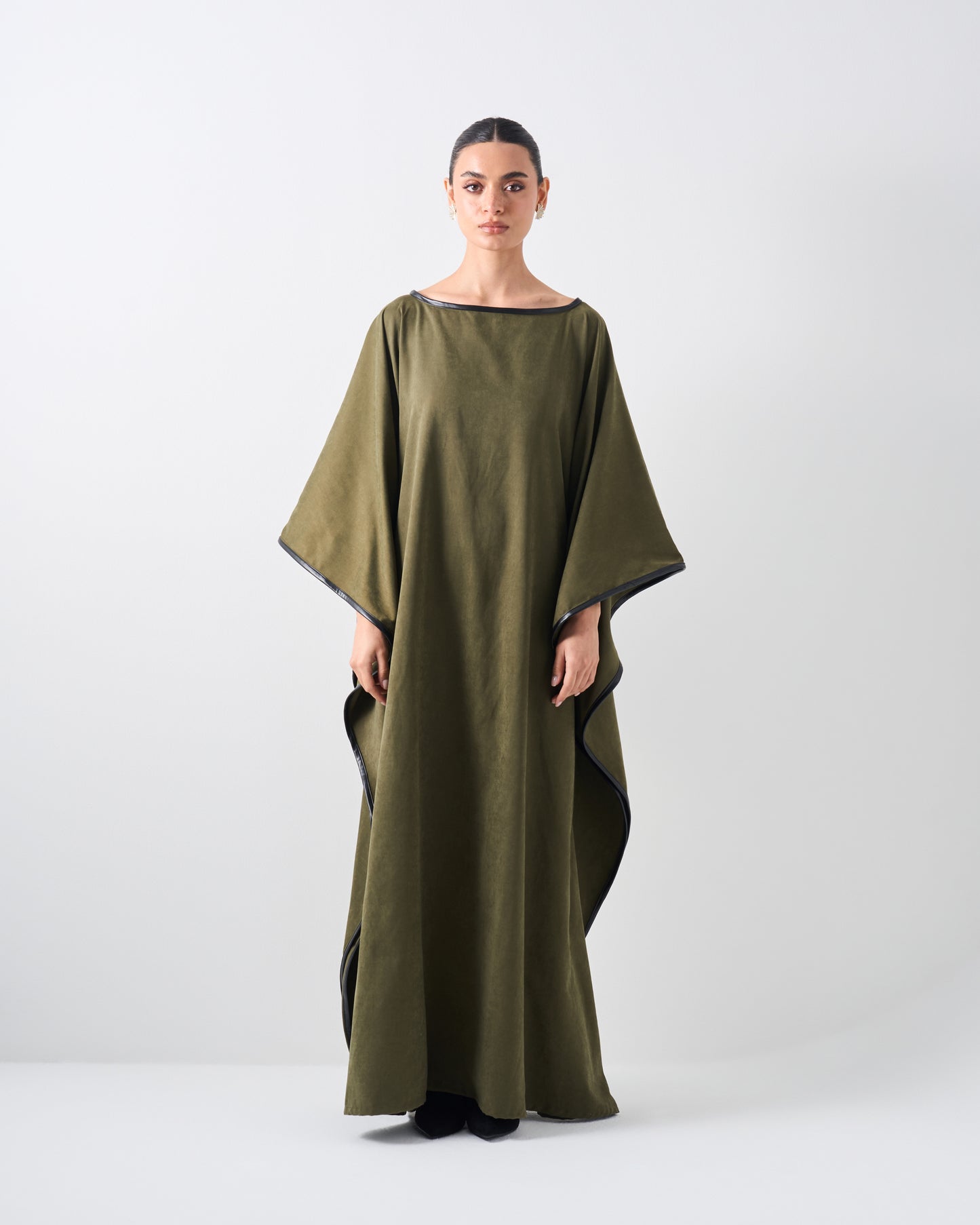 Olive Suede Cape - No Restock