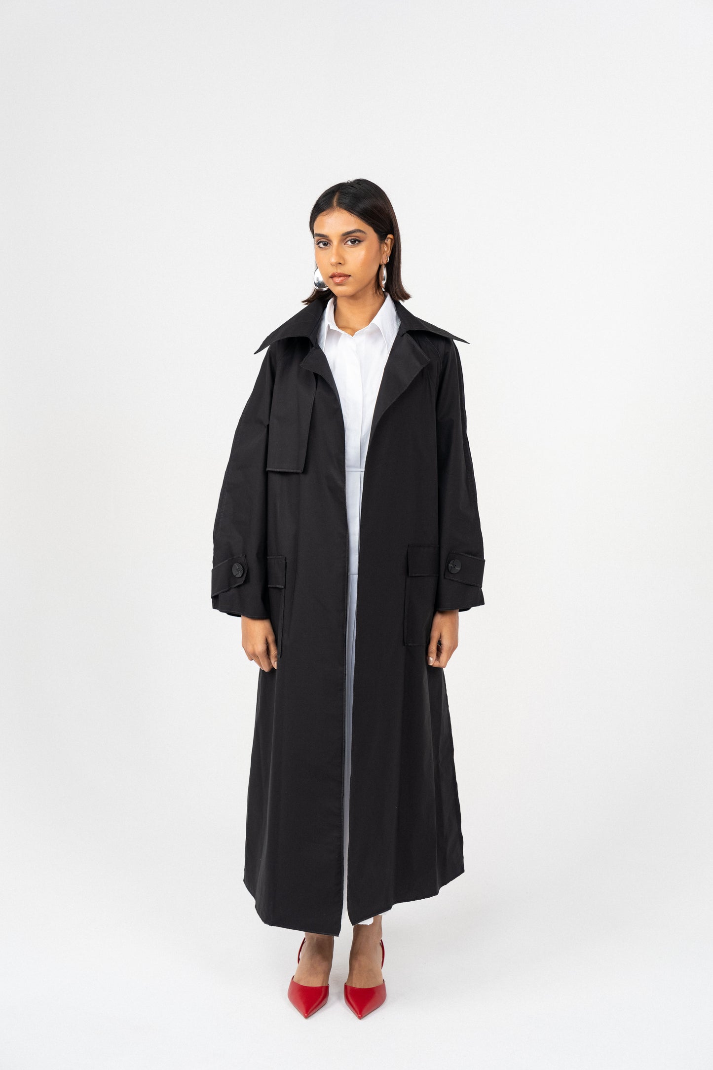 Plain Trench coat - Black