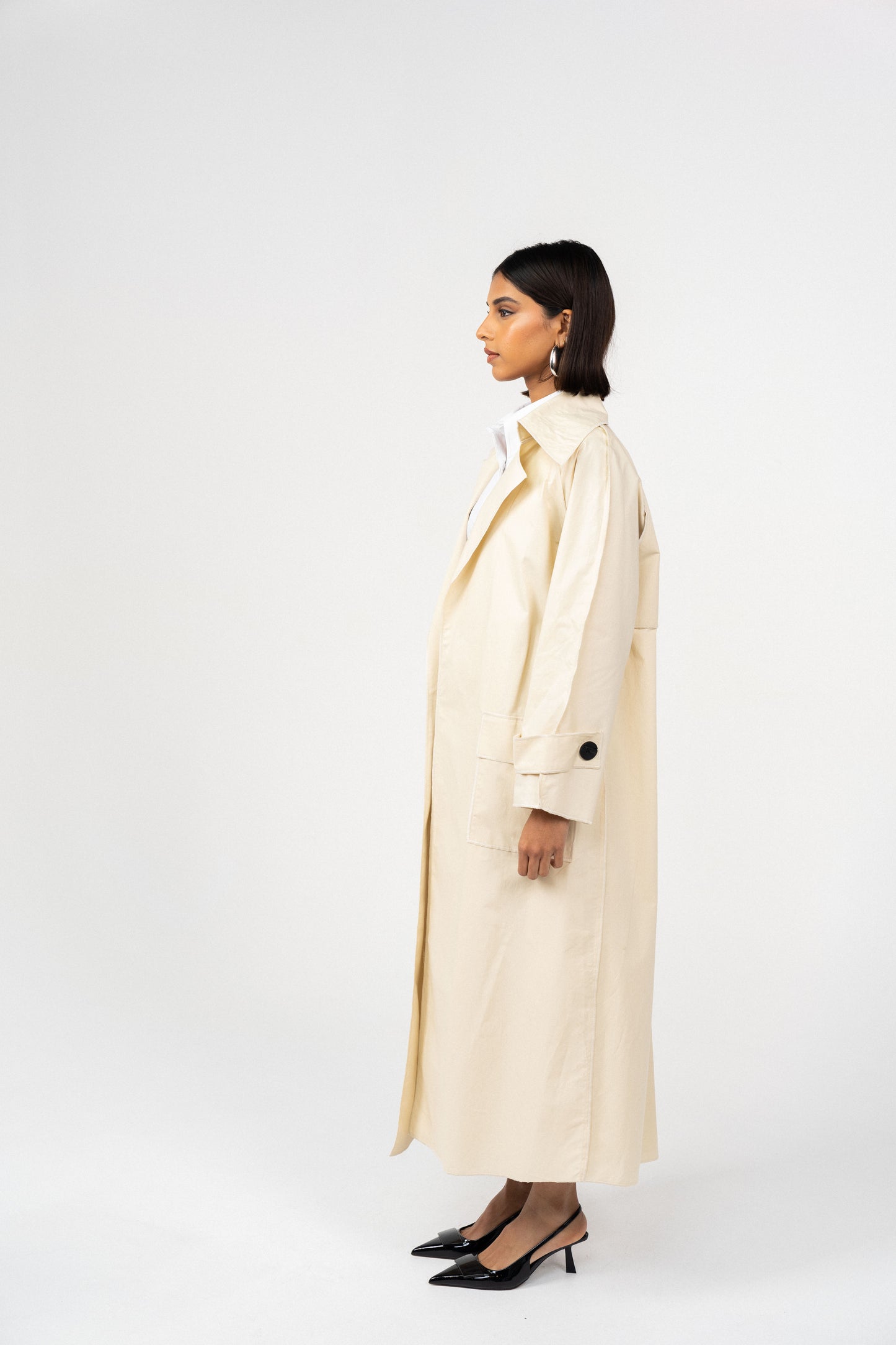 Plain Trench coat - Cream