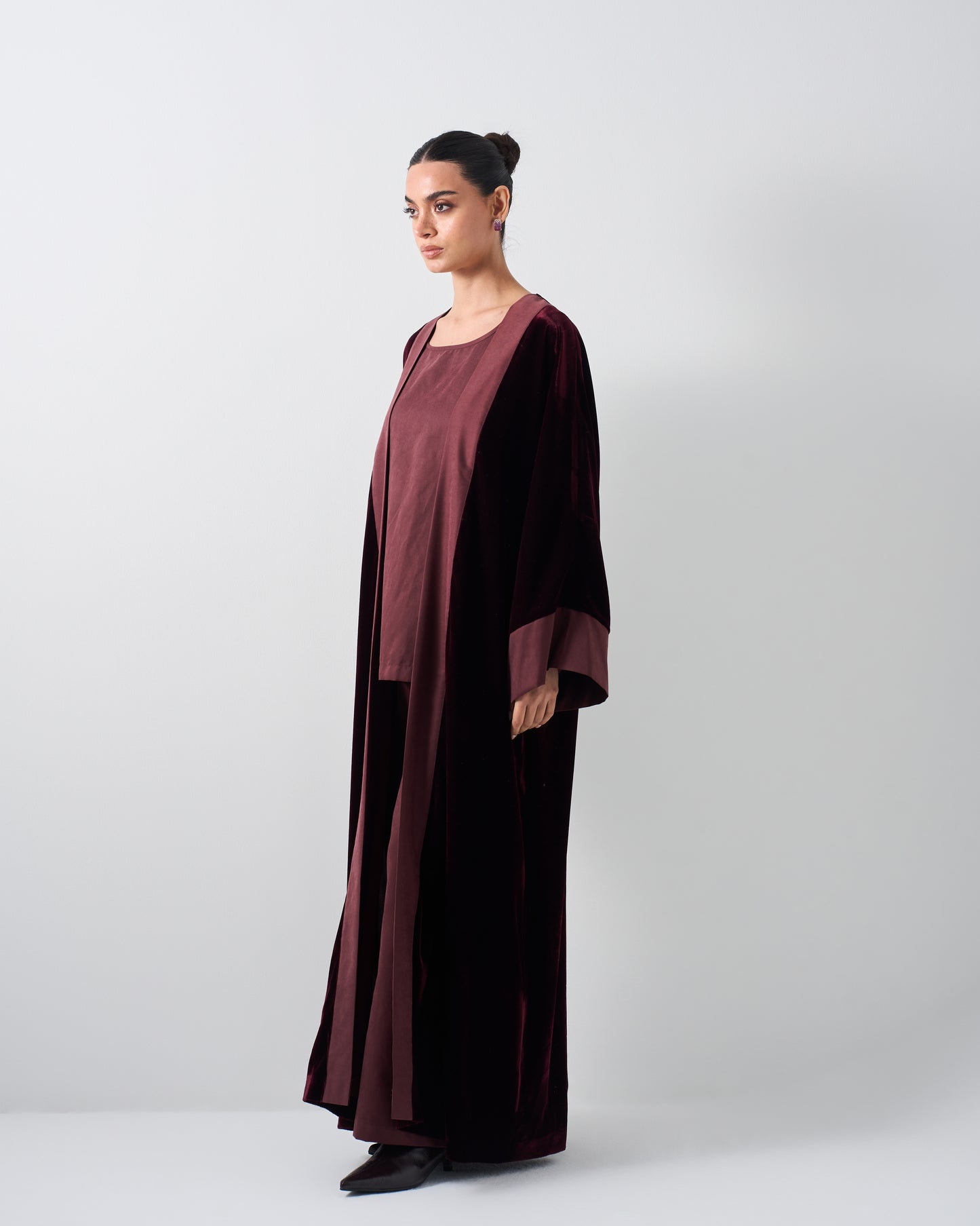 Maroon Velvet Suede Set
