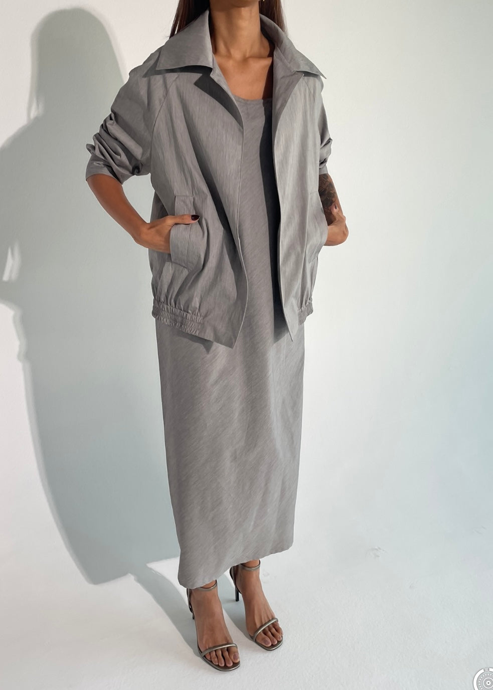 BOMBER SET / COOL GREY