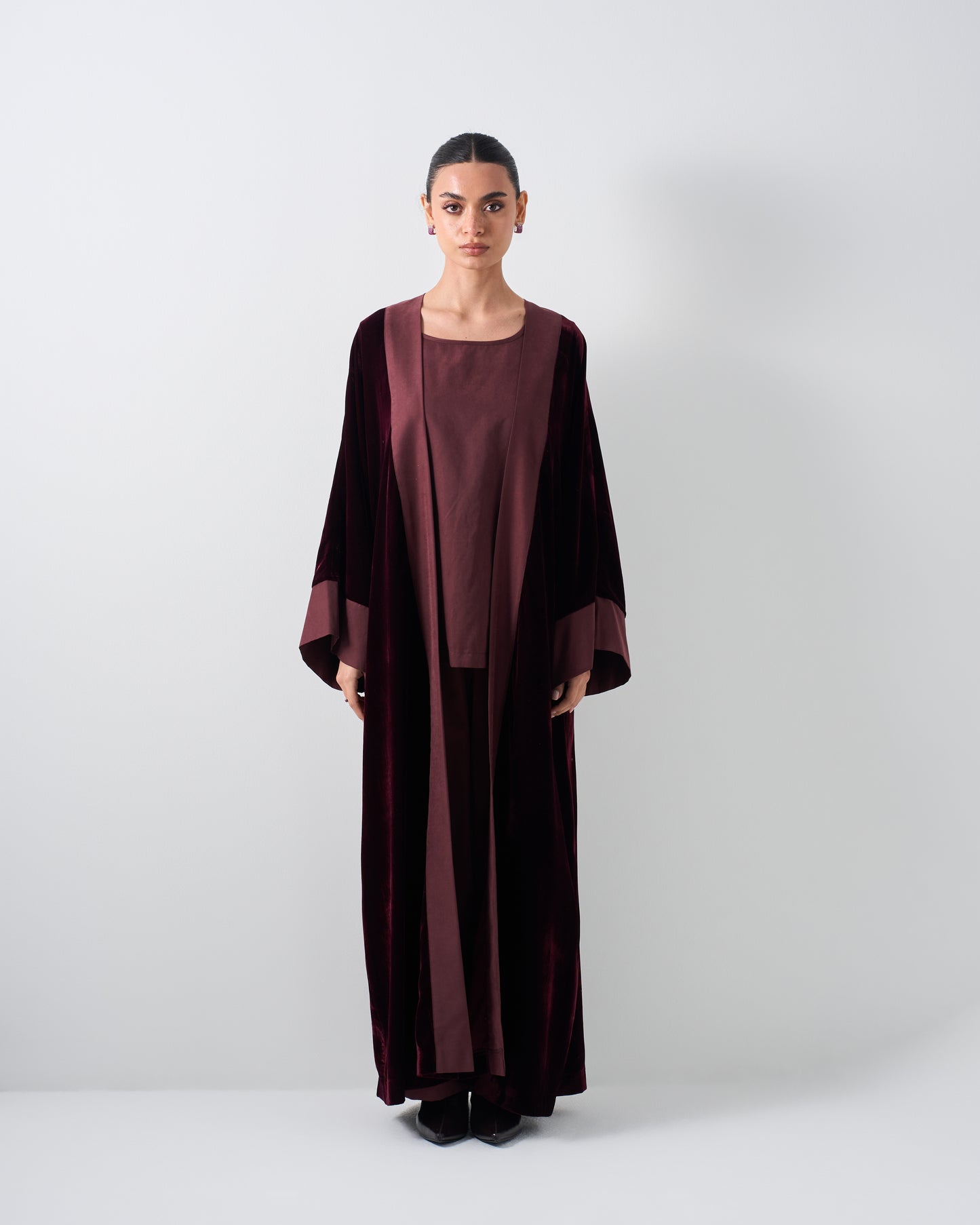 Maroon Velvet Suede Set