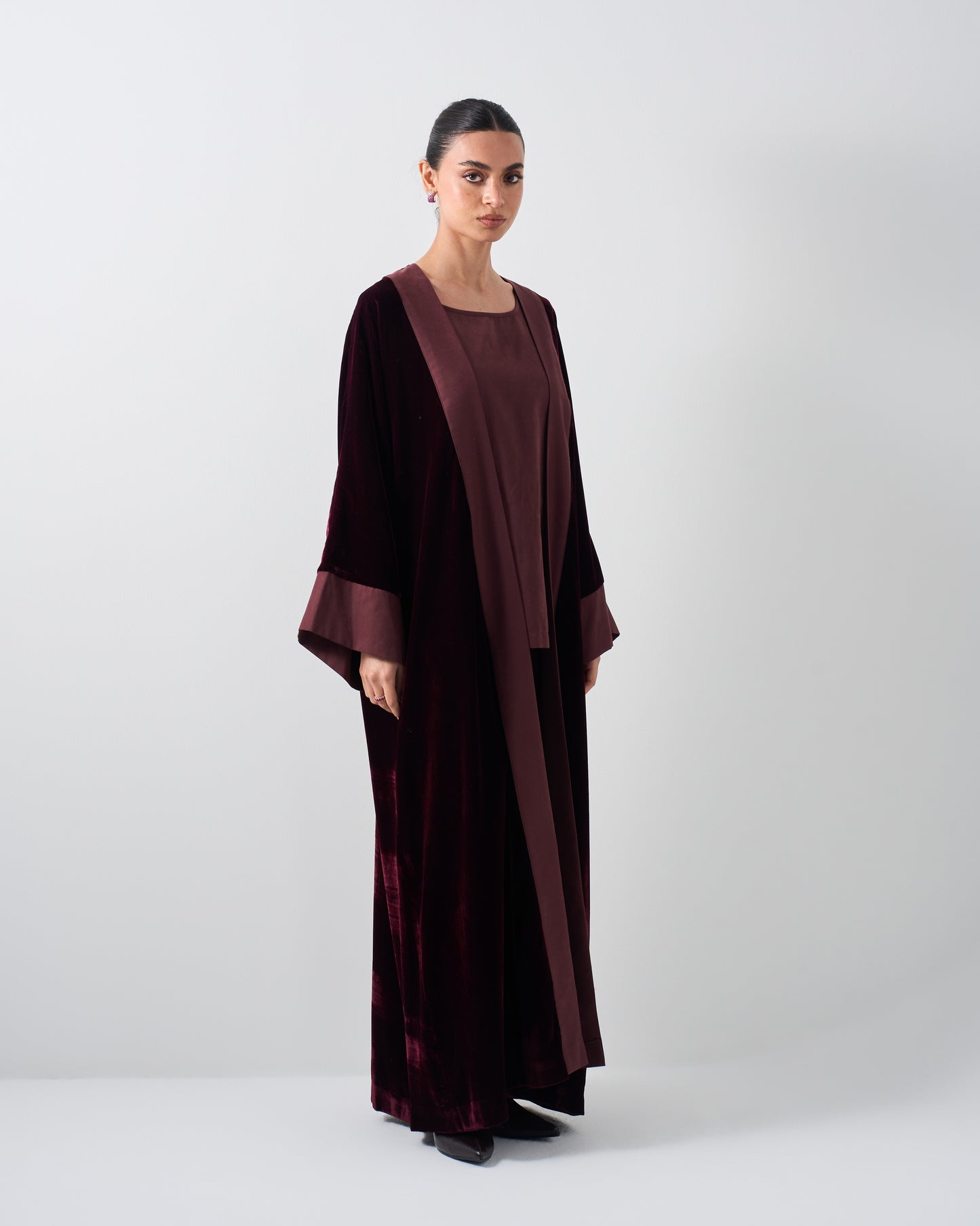 Maroon Velvet Suede Set