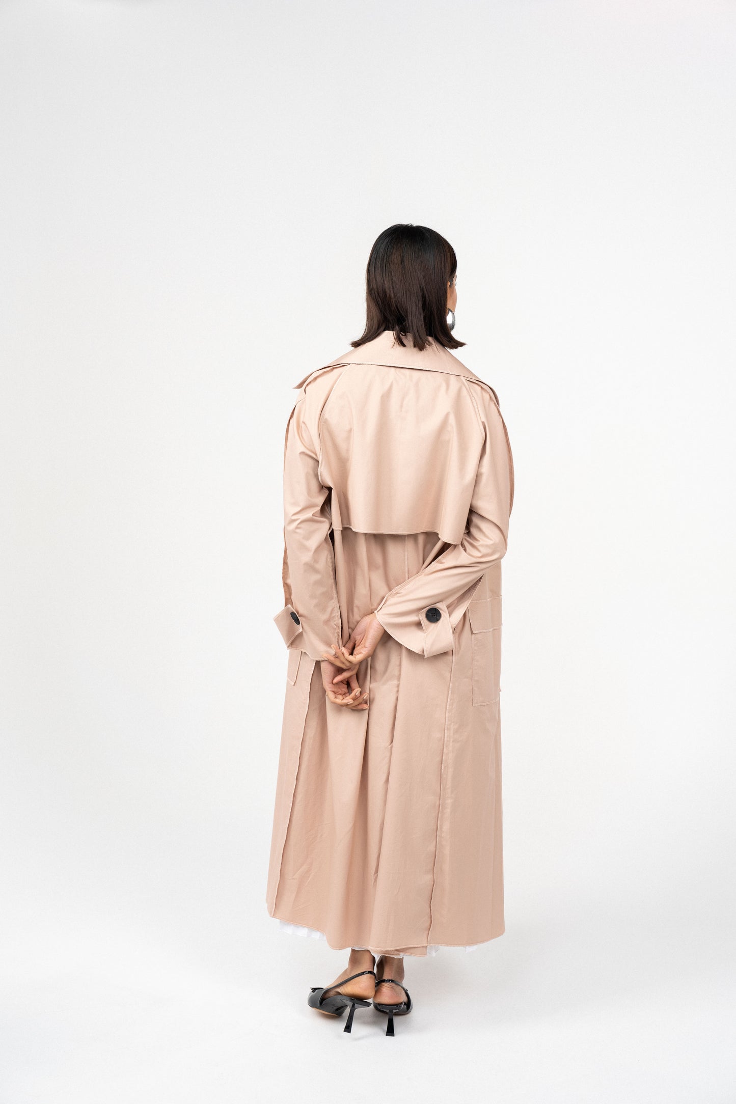 Plain Trench coat - Nude Pink