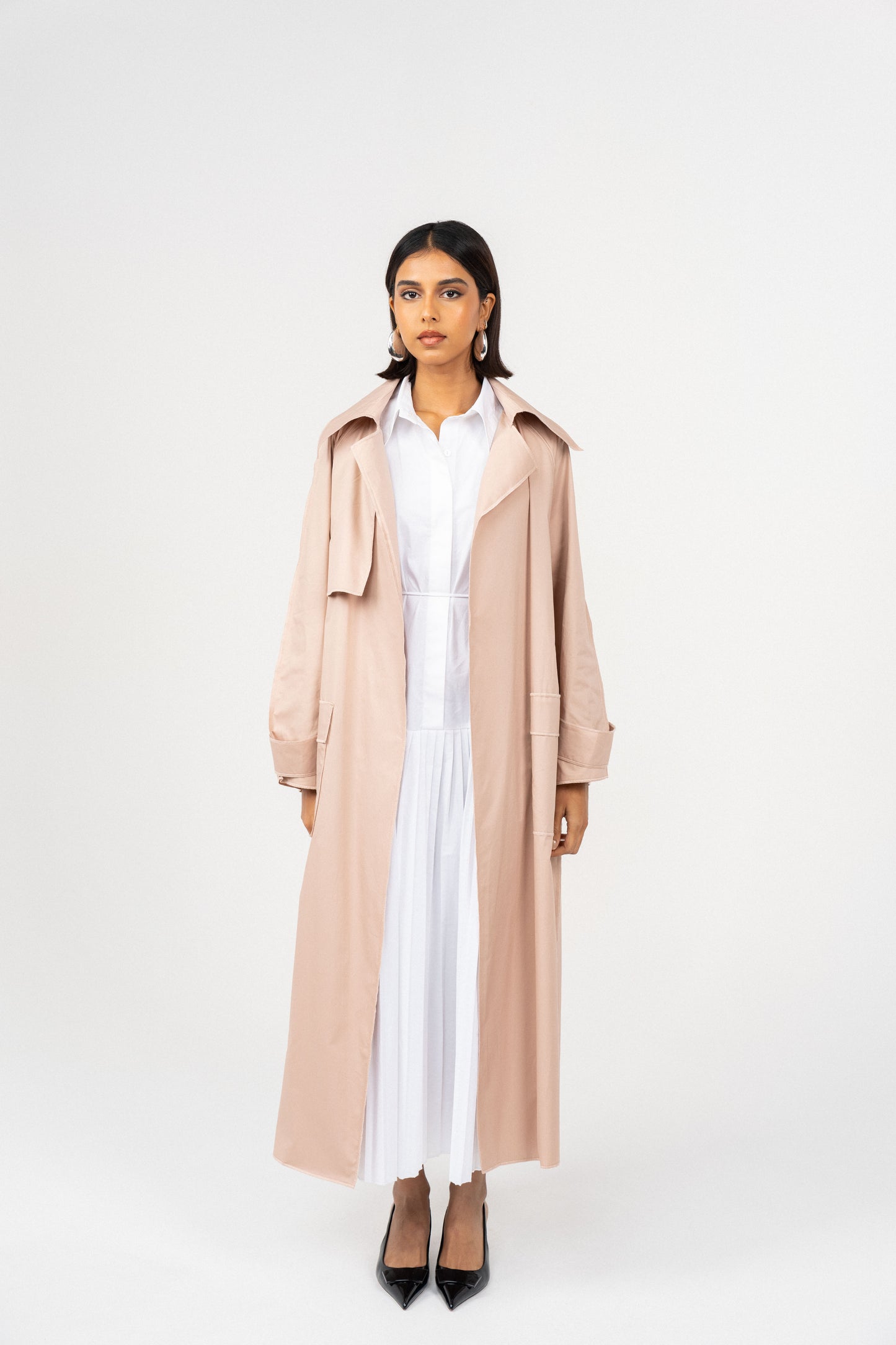 Plain Trench coat - Nude Pink