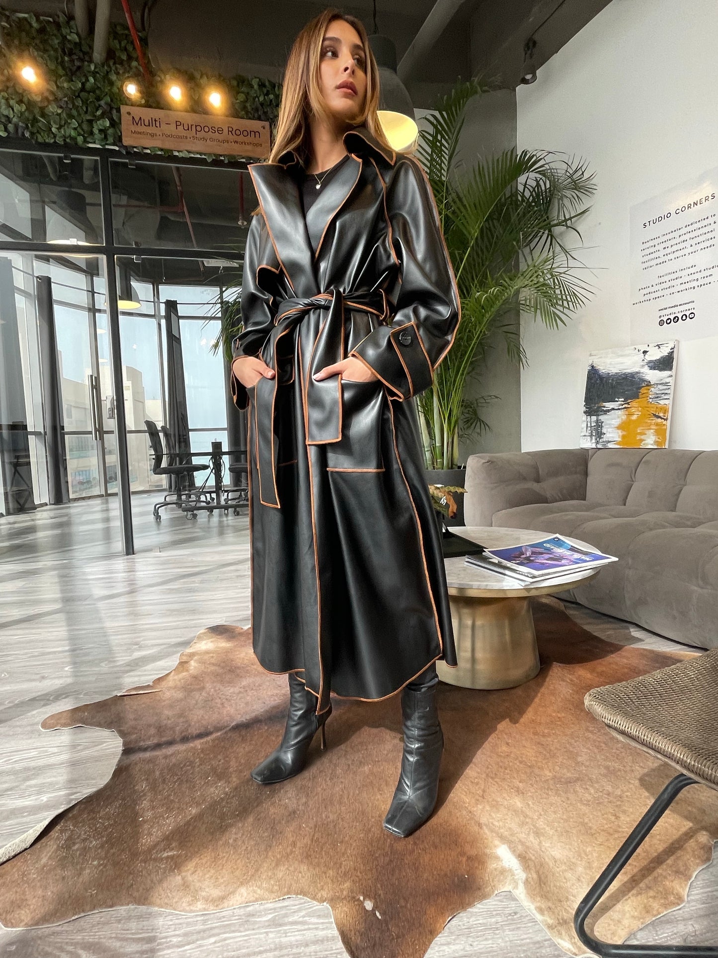 Leather Trench Coat