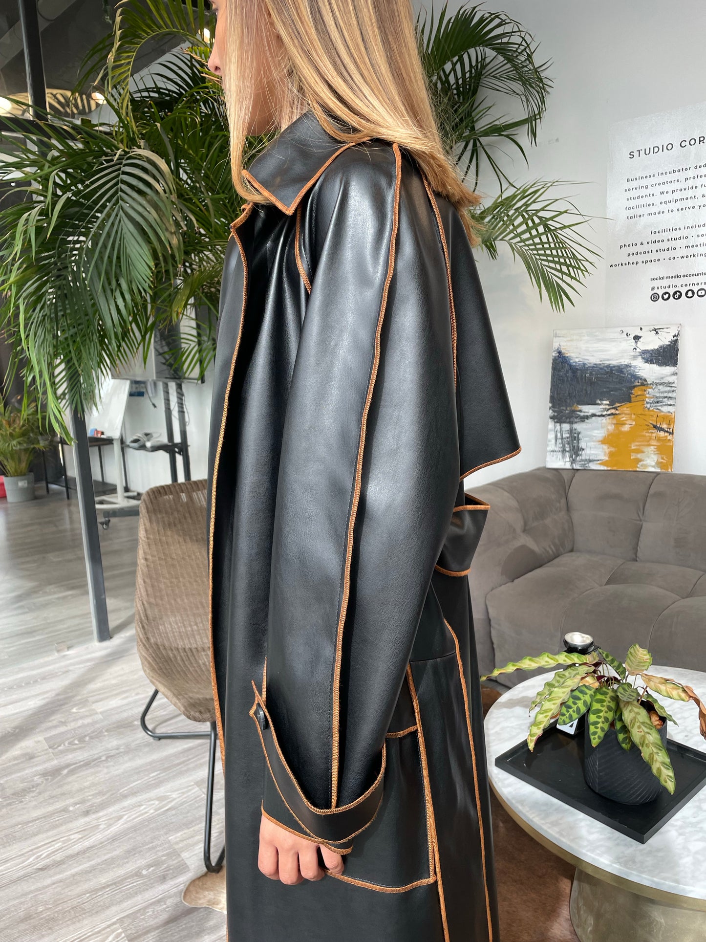 Leather Trench Coat