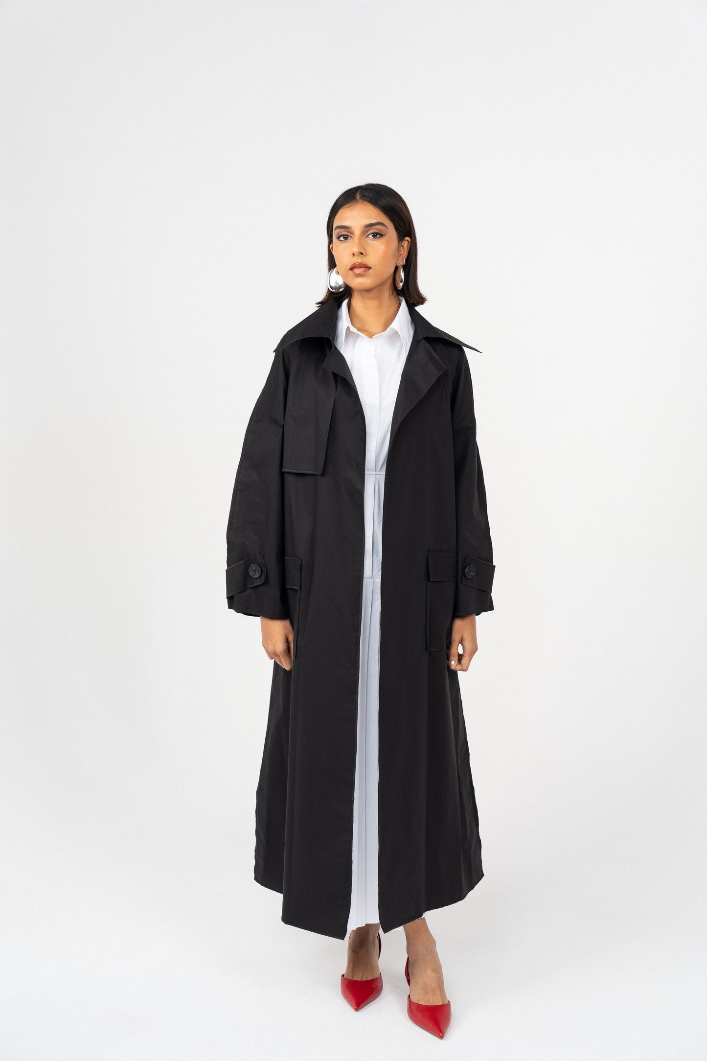 Plain Trench coat - Black