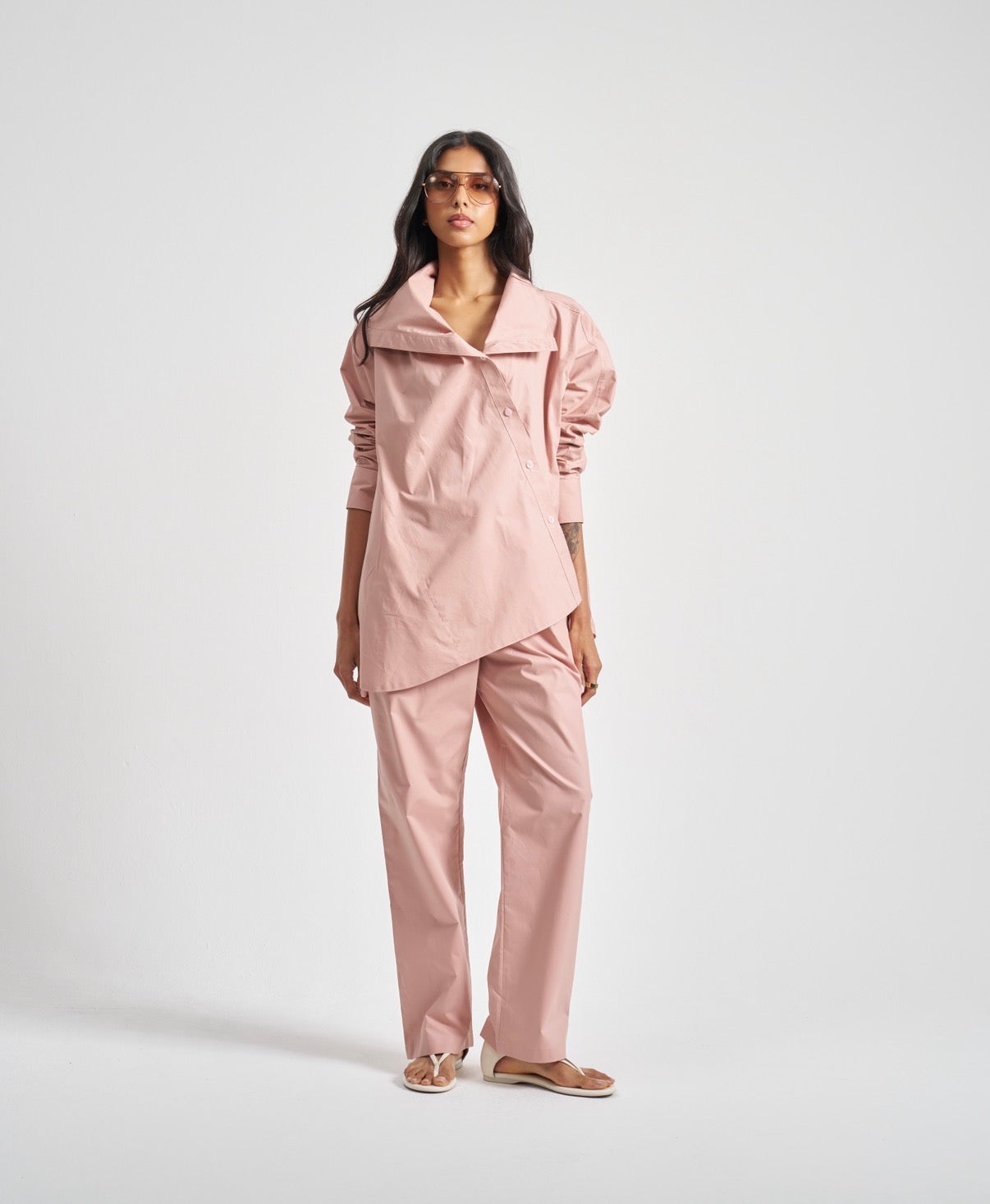 Asymmetrical Set/ Dusty Pink