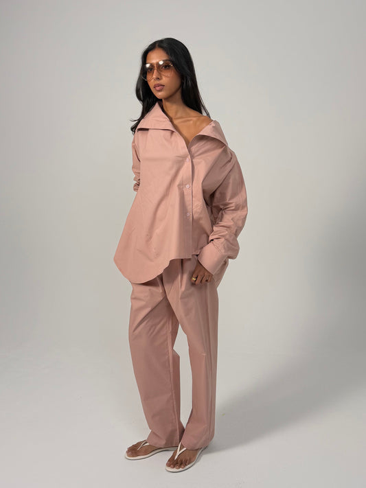Asymmetrical Set/ Dusty Pink