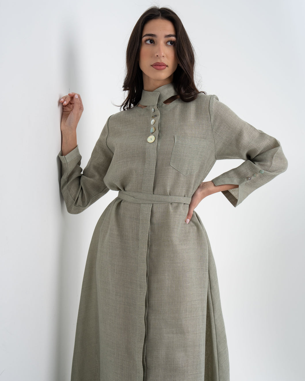 Cutout Collar - Olive
