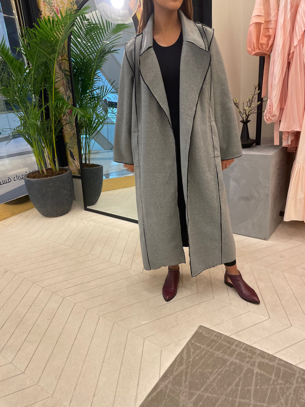 Panels Coat - Grey