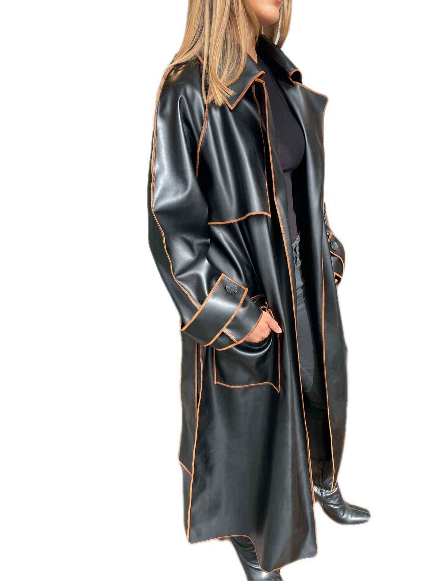 Leather Trench Coat
