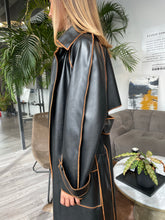 Load image into Gallery viewer, Leather Trench Coat