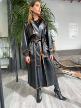 Load image into Gallery viewer, Leather Trench Coat